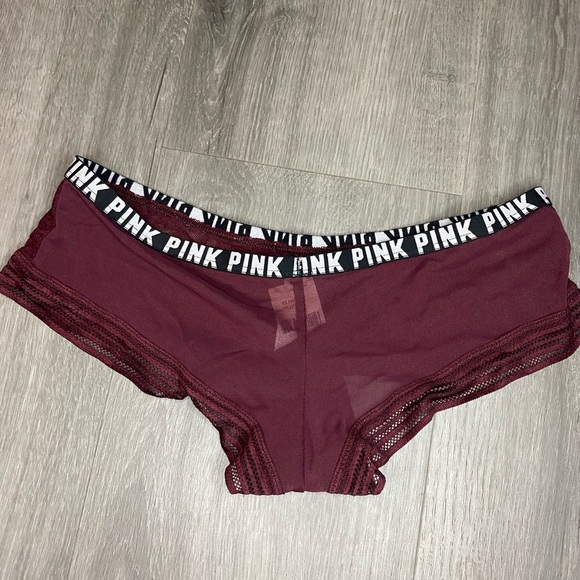 NWT Victoria’s Secret PINK Maroon Cheetah Print Cheeky Panties - Picture 6 of 6
